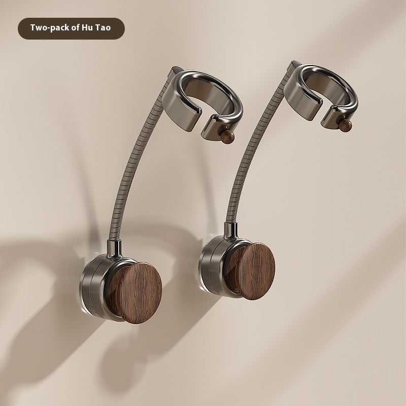 Wall-Mounted Hair Dryer Holder - No-Drill Rotating Organizer for Clutter-Free Bathroom