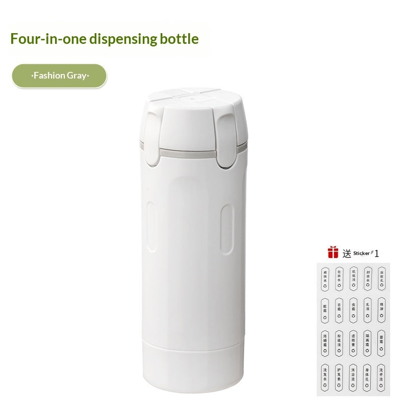 4-in-1 Travel Skincare Bottle Set - TSA-Approved Refillable Containers for Your Complete Beauty Routine On-the-Go