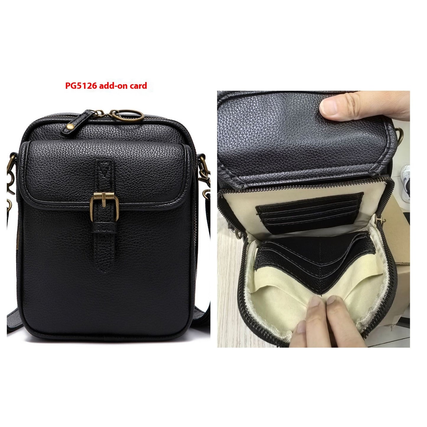 Vintage Leather Messenger Bag - Stylish Large Capacity Crossbody with Card Organizer for Effortless Daily Confidence