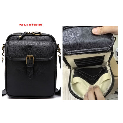 Vintage Leather Messenger Bag - Stylish Large Capacity Crossbody with Card Organizer for Effortless Daily Confidence