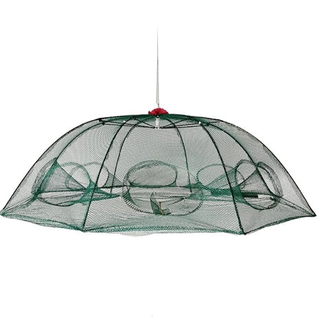 Automatic Folding Fishing Net Trap - Easy Catch Crab, Shrimp & Fish Cage (4-20 Holes)