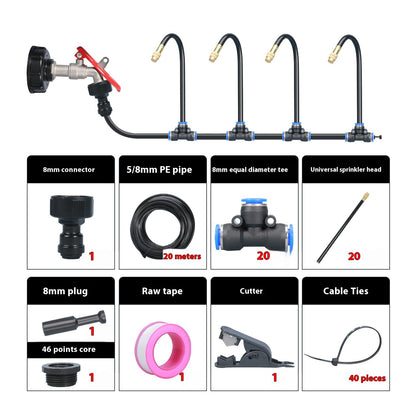 AquaCurve™ 360° Drip Irrigation Kit – Automatic Garden Watering System