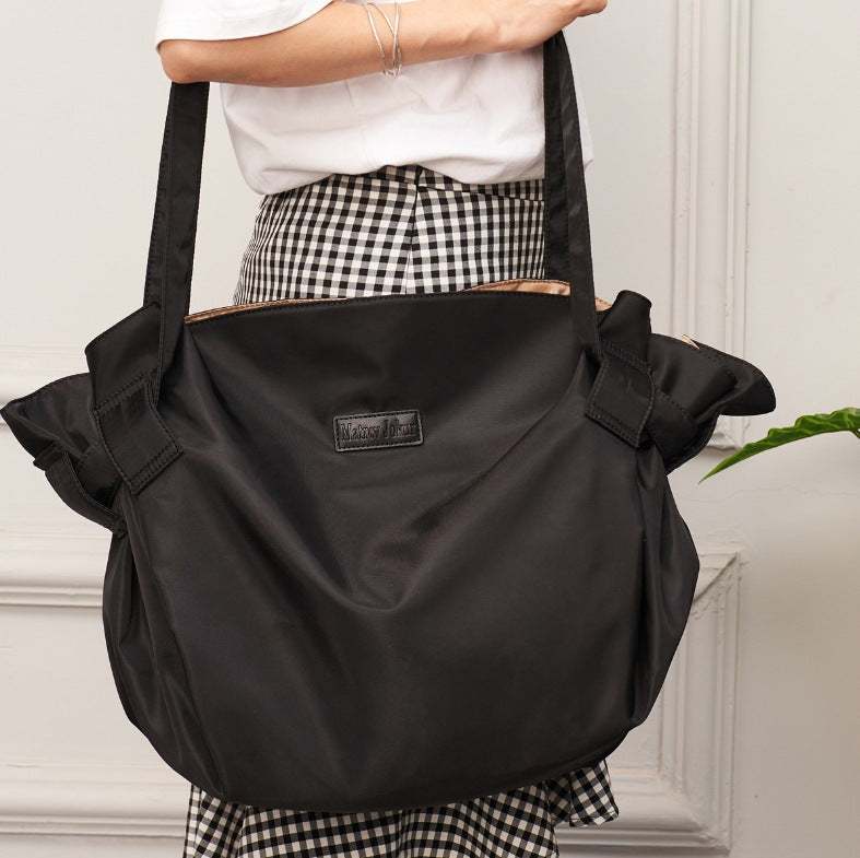 Large Capacity Travel Messenger Bag - Expandable Oxford Cloth Shoulder Bag for Camping & Weekend Trips