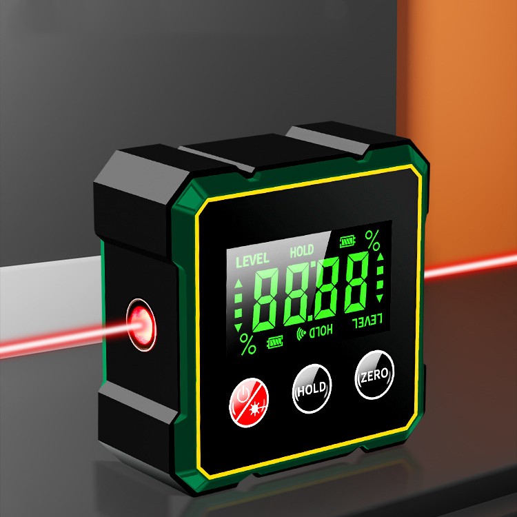 Magnetic Digital Angle Finder - Precision Level & Protractor with LCD Display & Type-C Charging