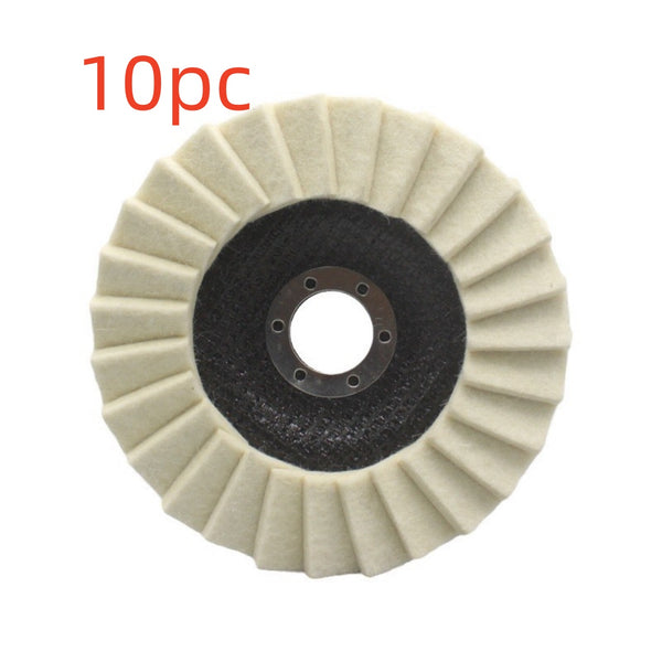 Wool Flap Disc Polishing Wheel - Professional Mirror Finish for Angle Grinders (115mm/125mm)