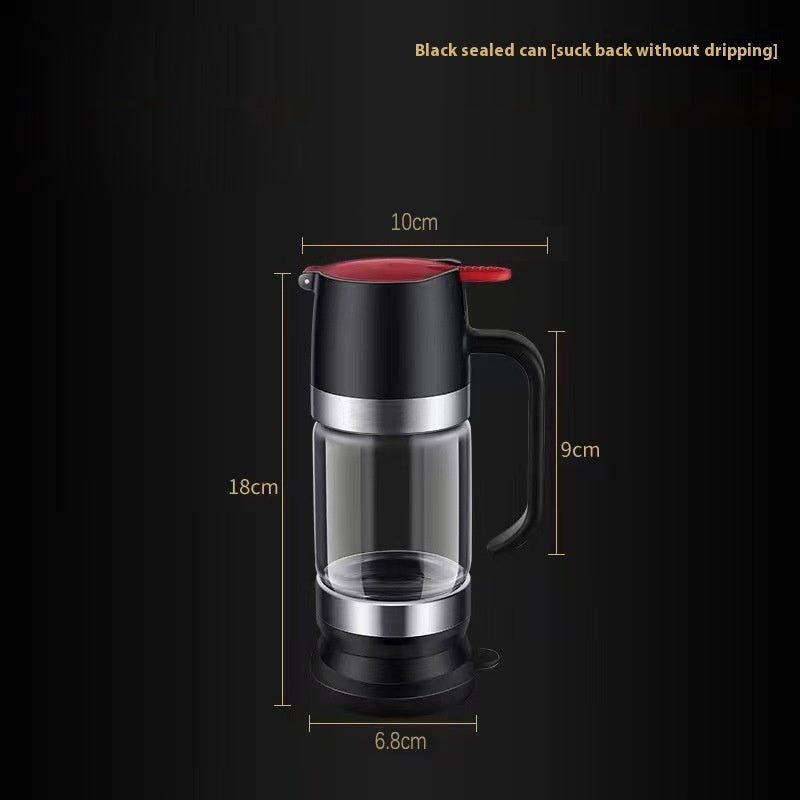 No-Drip Glass Honey Dispenser - Food-Grade Press-Type Bottle with Back-Suction Technology