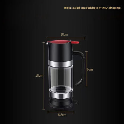 No-Drip Glass Honey Dispenser - Food-Grade Press-Type Bottle with Back-Suction Technology