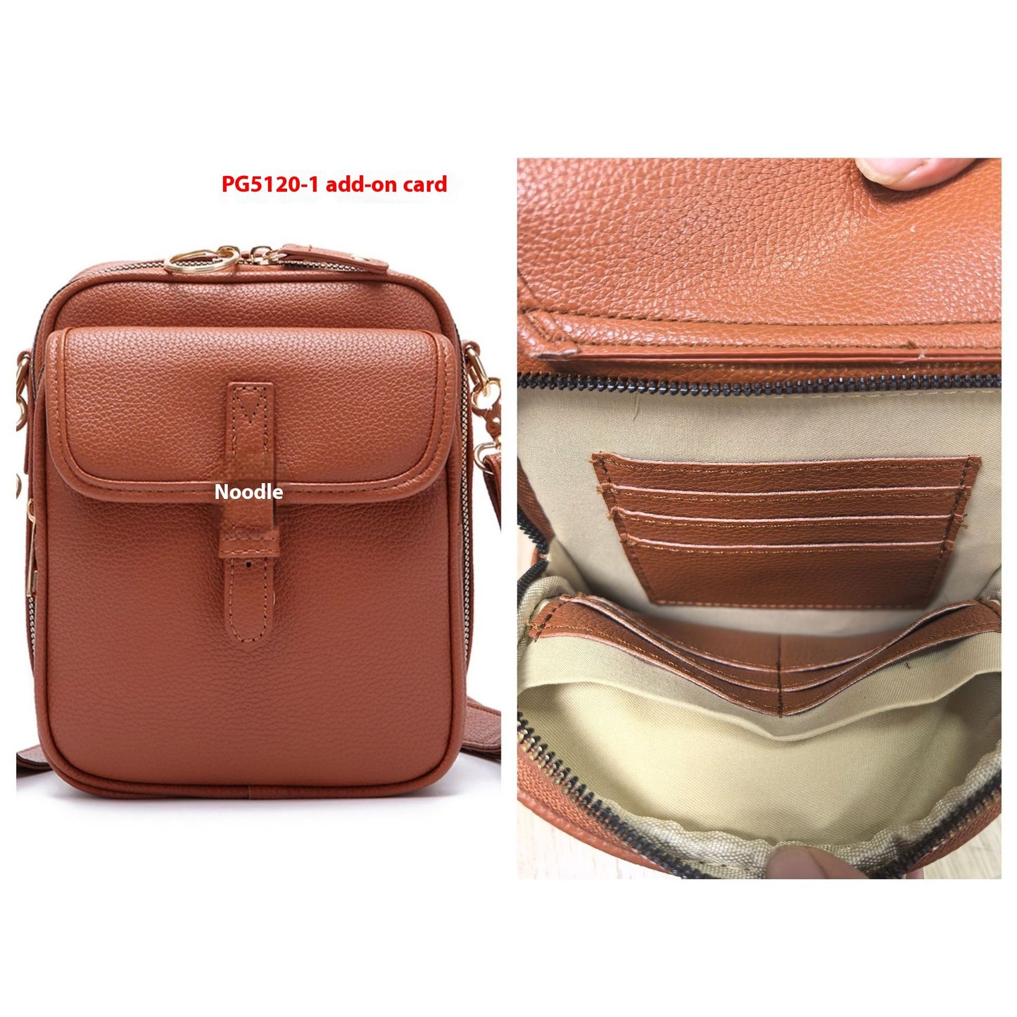 Vintage Leather Messenger Bag - Stylish Large Capacity Crossbody with Card Organizer for Effortless Daily Confidence