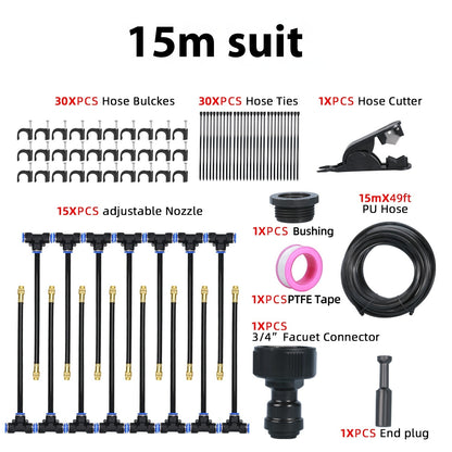 AquaCurve™ 360° Drip Irrigation Kit – Automatic Garden Watering System