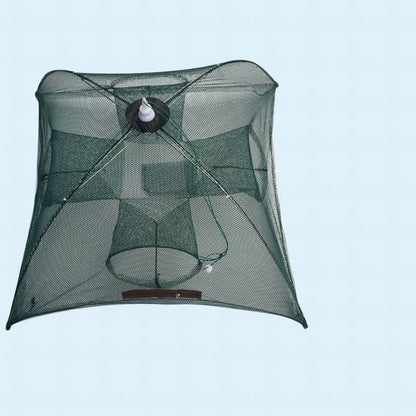 Automatic Folding Fishing Net Trap - Easy Catch Crab, Shrimp & Fish Cage (4-20 Holes)