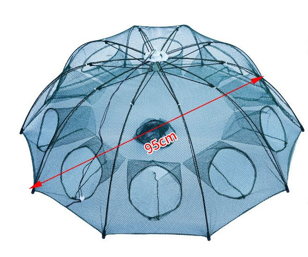Automatic Folding Fishing Net Trap - Easy Catch Crab, Shrimp & Fish Cage (4-20 Holes)