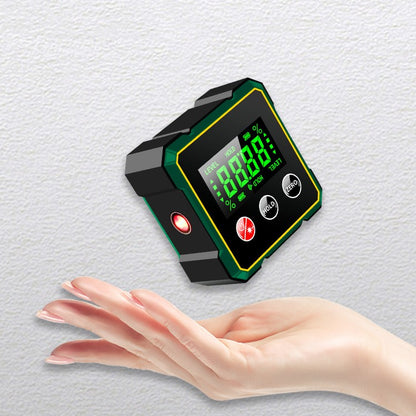 Magnetic Digital Angle Finder - Precision Level & Protractor with LCD Display & Type-C Charging