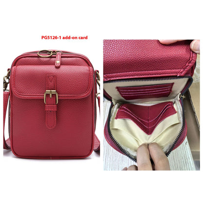 Vintage Leather Messenger Bag - Stylish Large Capacity Crossbody with Card Organizer for Effortless Daily Confidence