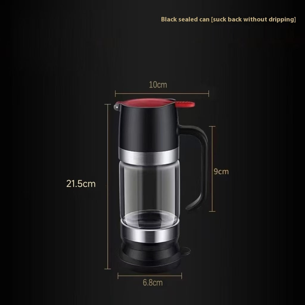 No-Drip Glass Honey Dispenser - Food-Grade Press-Type Bottle with Back-Suction Technology