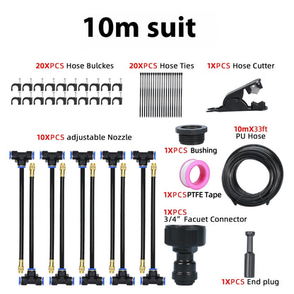 AquaCurve™ 360° Drip Irrigation Kit – Automatic Garden Watering System