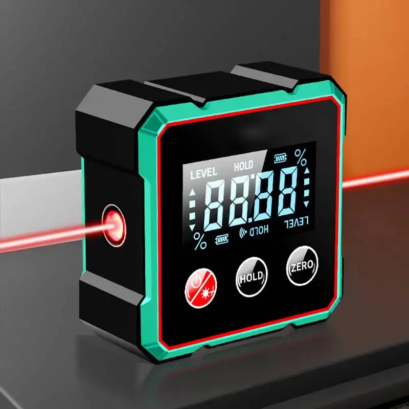 LaserAlign Digital Protractor with Laser Guide - Precision Angle Finder for Woodworking & Construction