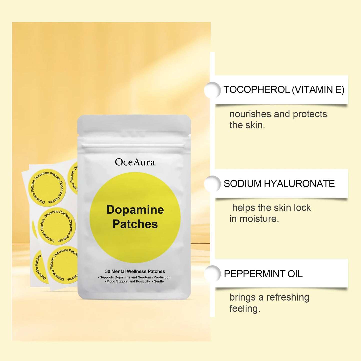 MoodLift Energy & Focus Patches - Natural Mood Support for Mental Clarity & Sustained Energy