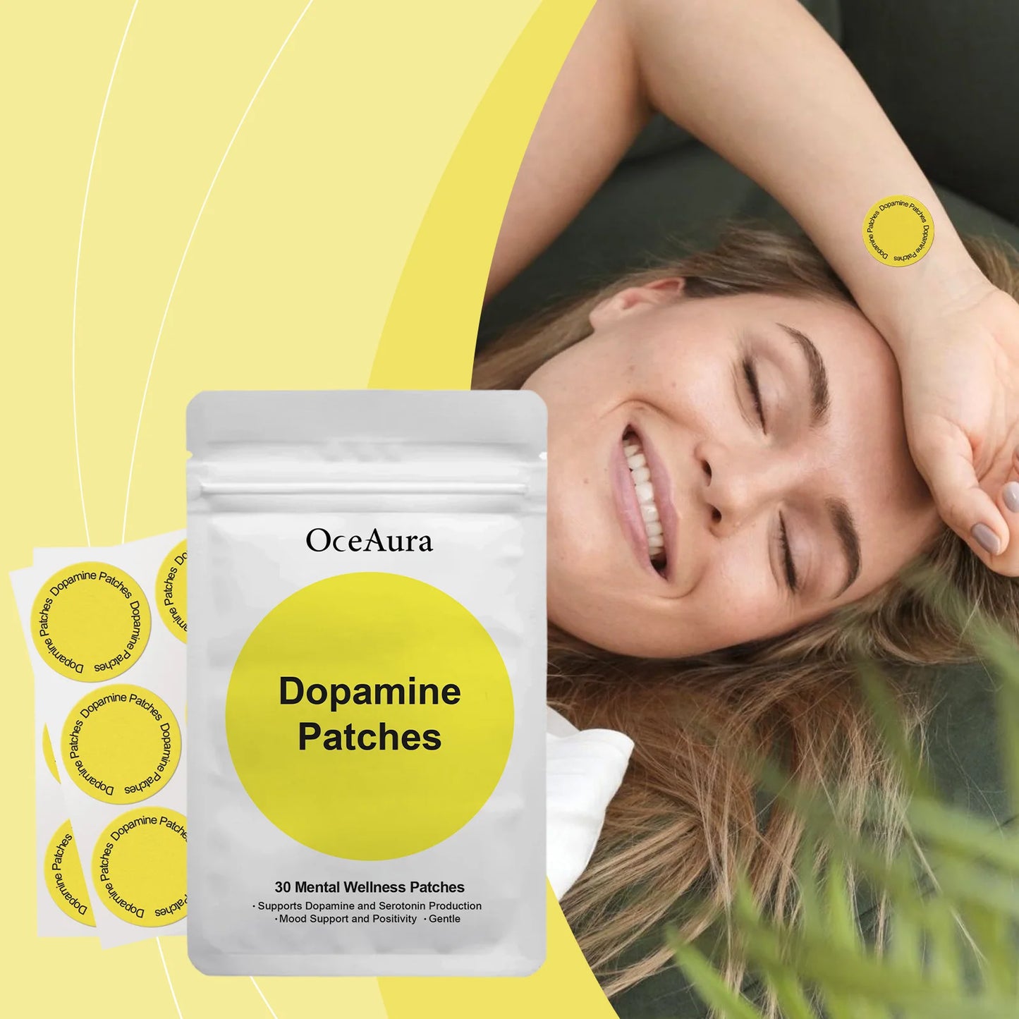 MoodLift Energy & Focus Patches - Natural Mood Support for Mental Clarity & Sustained Energy