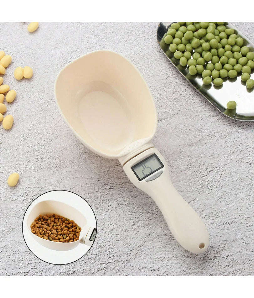Digital Pet Food Scoop Scale with LED Display - Accurate Portion Control for Dogs & Cats