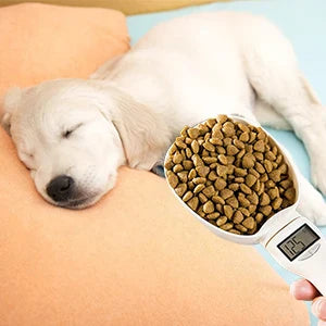 Digital Pet Food Scoop Scale with LED Display - Accurate Portion Control for Dogs & Cats