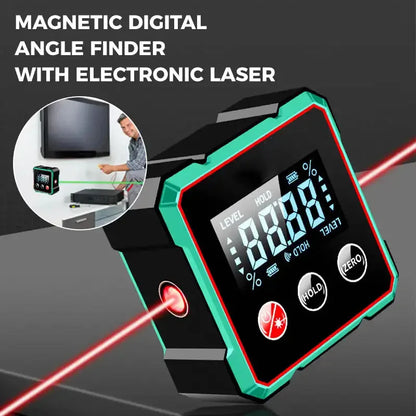 LaserAlign Digital Protractor with Laser Guide - Precision Angle Finder for Woodworking & Construction