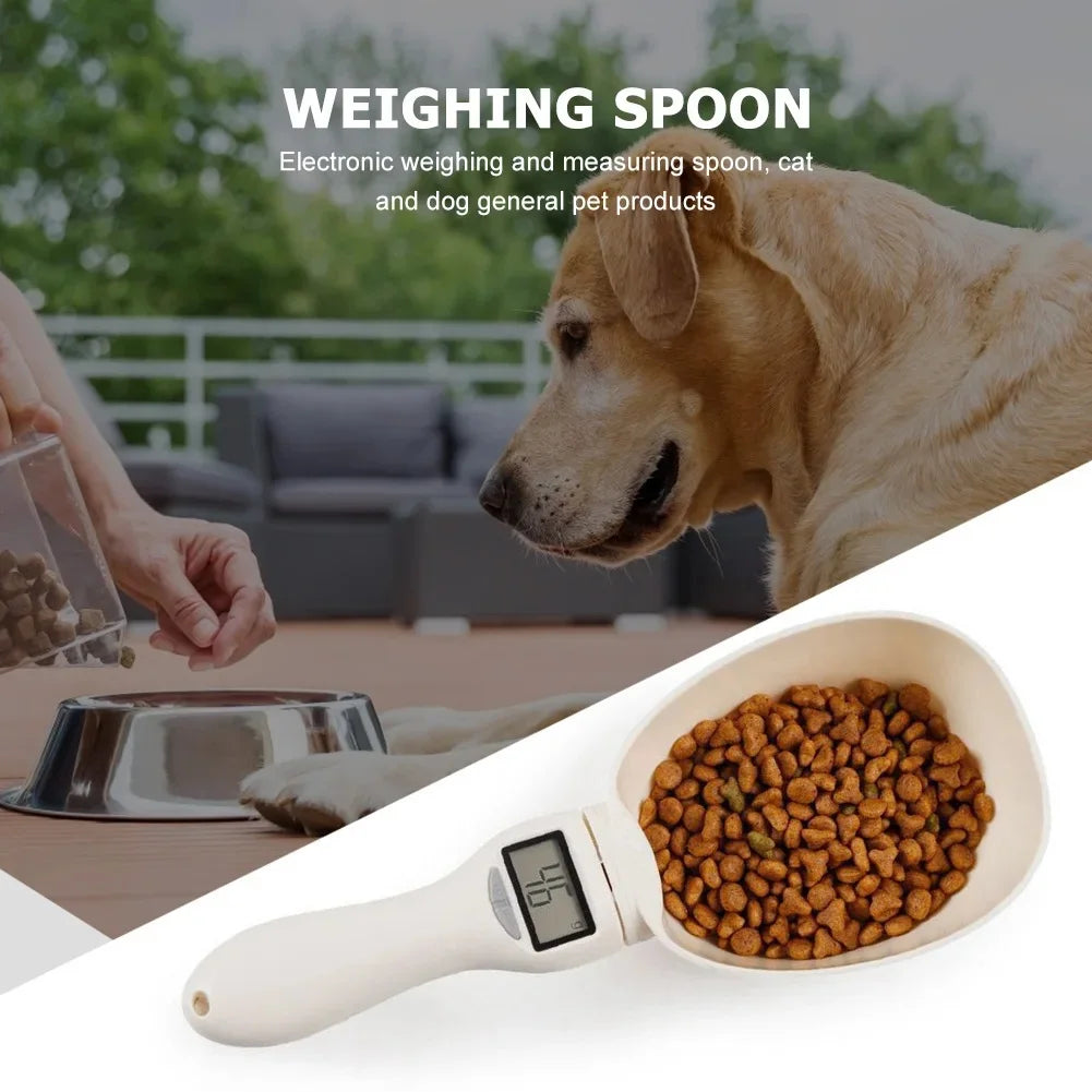 Digital Pet Food Scoop Scale with LED Display - Accurate Portion Control for Dogs & Cats
