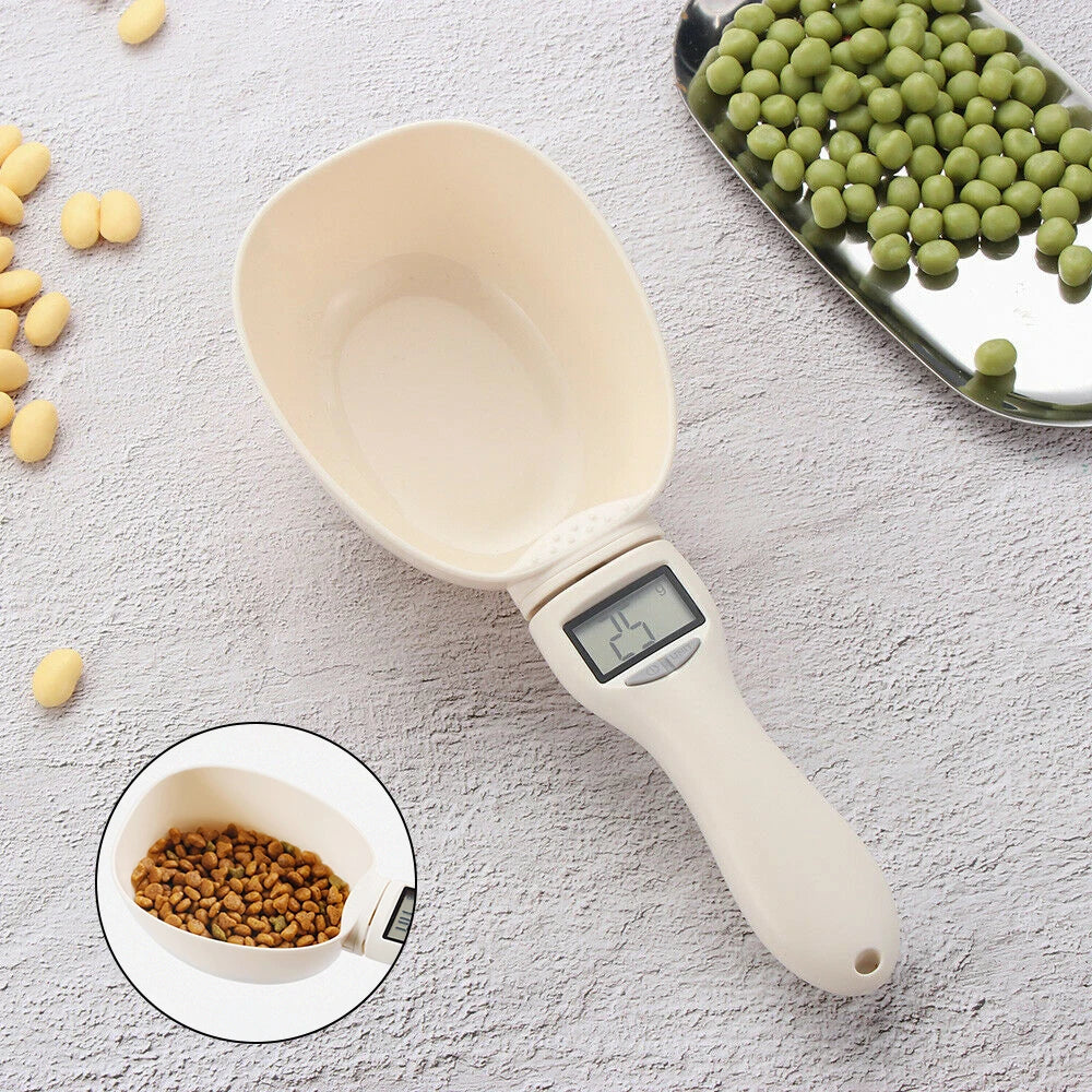 Digital Pet Food Scoop Scale with LED Display - Accurate Portion Control for Dogs & Cats