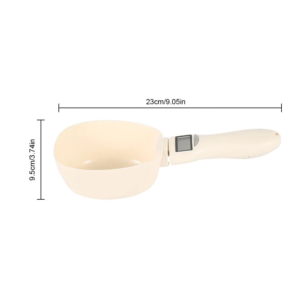 Digital Pet Food Scoop Scale with LED Display - Accurate Portion Control for Dogs & Cats