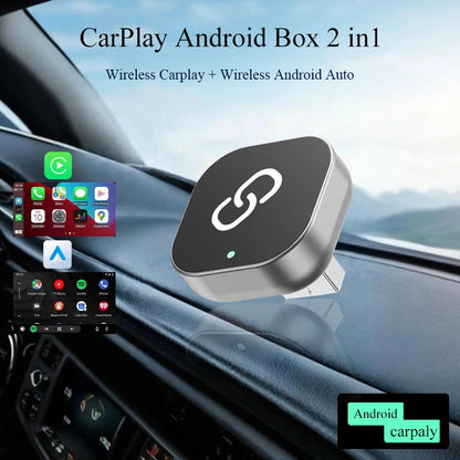 Wireless CarPlay Adapter - Plug & Play USB Dongle for iPhone Android Auto