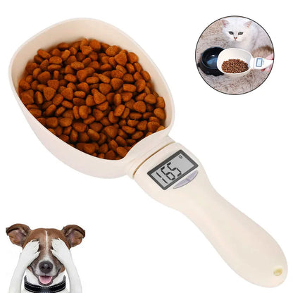 Digital Pet Food Scoop Scale with LED Display - Accurate Portion Control for Dogs & Cats