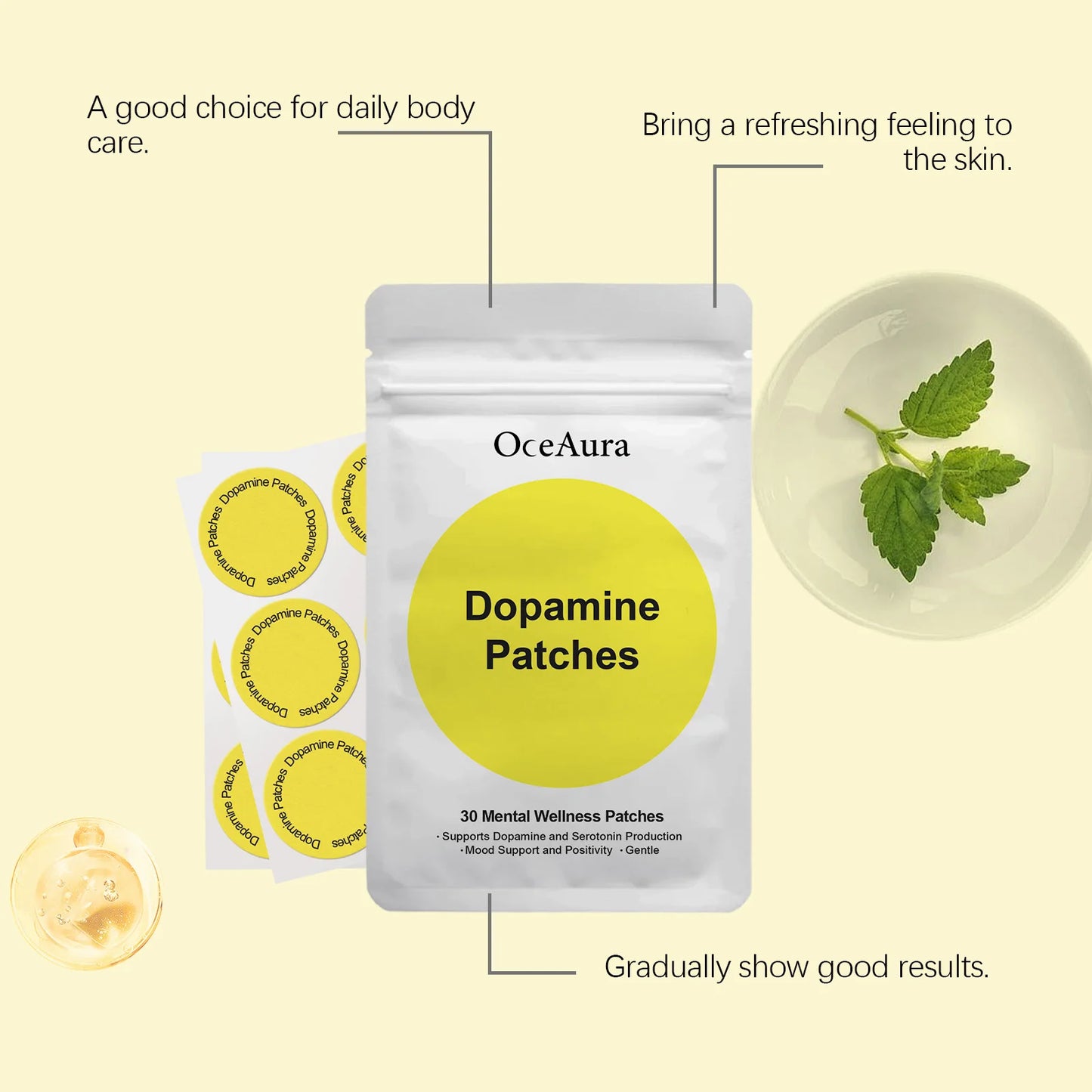 MoodLift Energy & Focus Patches - Natural Mood Support for Mental Clarity & Sustained Energy