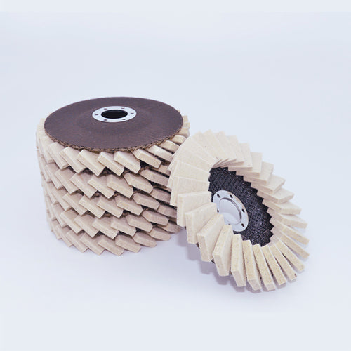 Wool Flap Disc Polishing Wheel - Professional Mirror Finish for Angle Grinders (115mm/125mm)