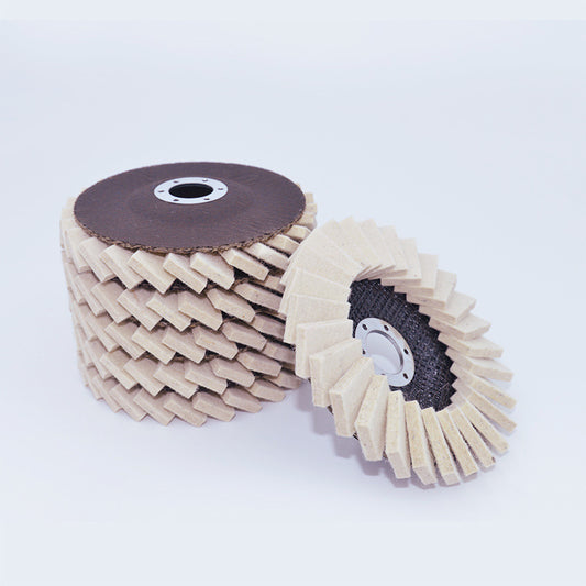 Wool Flap Disc Polishing Wheel - Professional Mirror Finish for Angle Grinders (115mm/125mm)