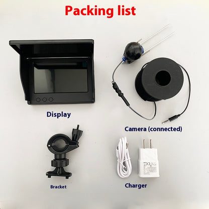 HD Underwater Fish Finder Camera - Professional Fishing Display with 220° Wide Angle & Up to 30M Cable