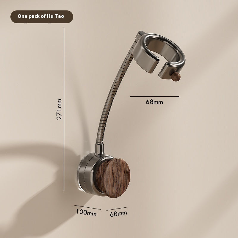 Wall-Mounted Hair Dryer Holder - No-Drill Rotating Organizer for Clutter-Free Bathroom