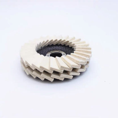 Wool Flap Disc Polishing Wheel - Professional Mirror Finish for Angle Grinders (115mm/125mm)
