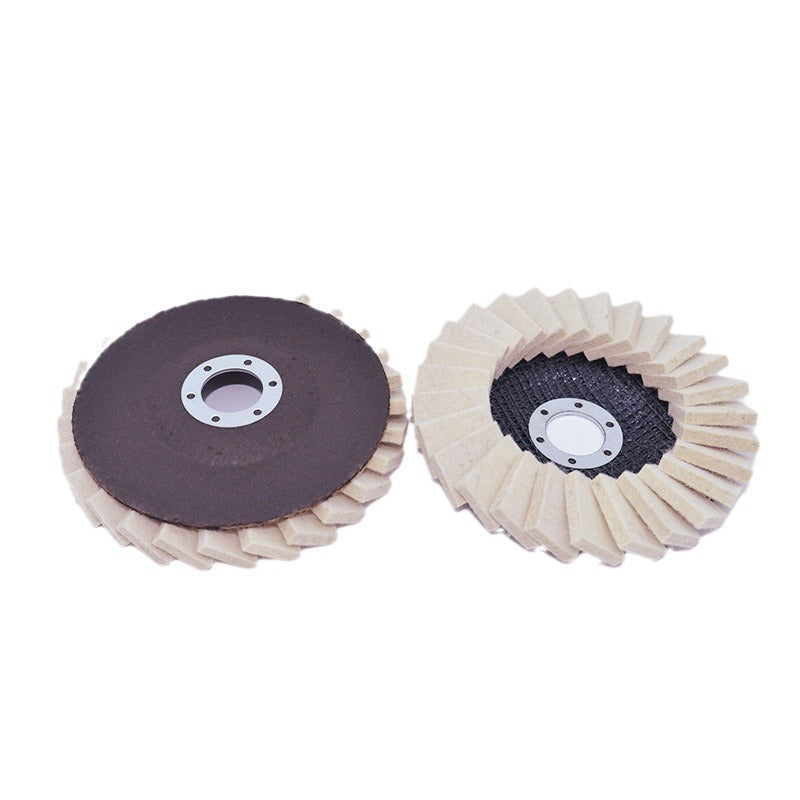 Wool Flap Disc Polishing Wheel - Professional Mirror Finish for Angle Grinders (115mm/125mm)