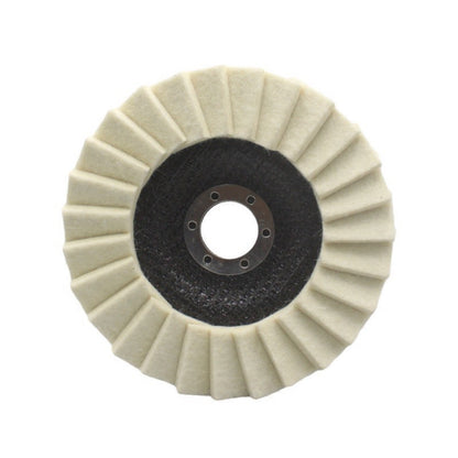 Wool Flap Disc Polishing Wheel - Professional Mirror Finish for Angle Grinders (115mm/125mm)