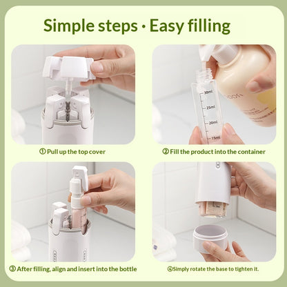 4-in-1 Travel Skincare Bottle Set - TSA-Approved Refillable Containers for Your Complete Beauty Routine On-the-Go