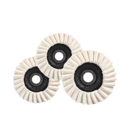 Wool Flap Disc Polishing Wheel - Professional Mirror Finish for Angle Grinders (115mm/125mm)