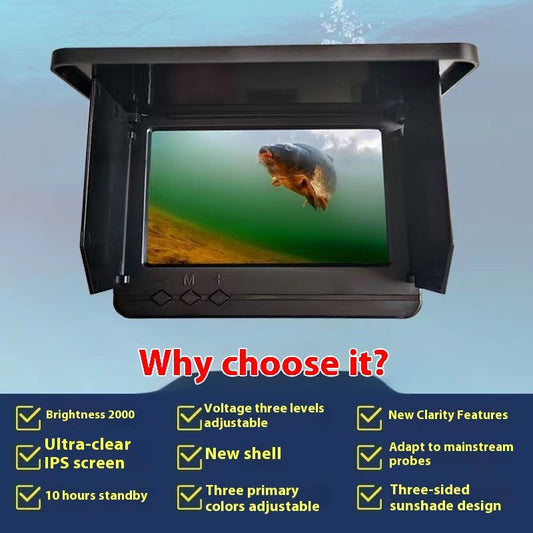 HD Underwater Fish Finder Camera - Professional Fishing Display with 220° Wide Angle & Up to 30M Cable