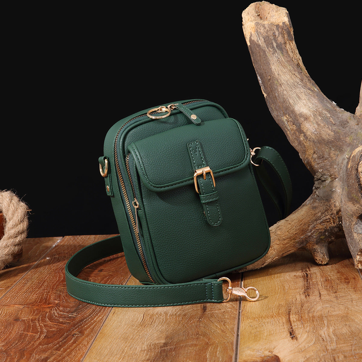Vintage Leather Messenger Bag - Stylish Large Capacity Crossbody with Card Organizer for Effortless Daily Confidence