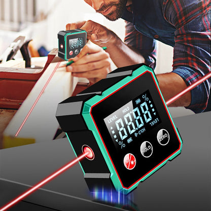 Magnetic Digital Angle Finder - Precision Level & Protractor with LCD Display & Type-C Charging