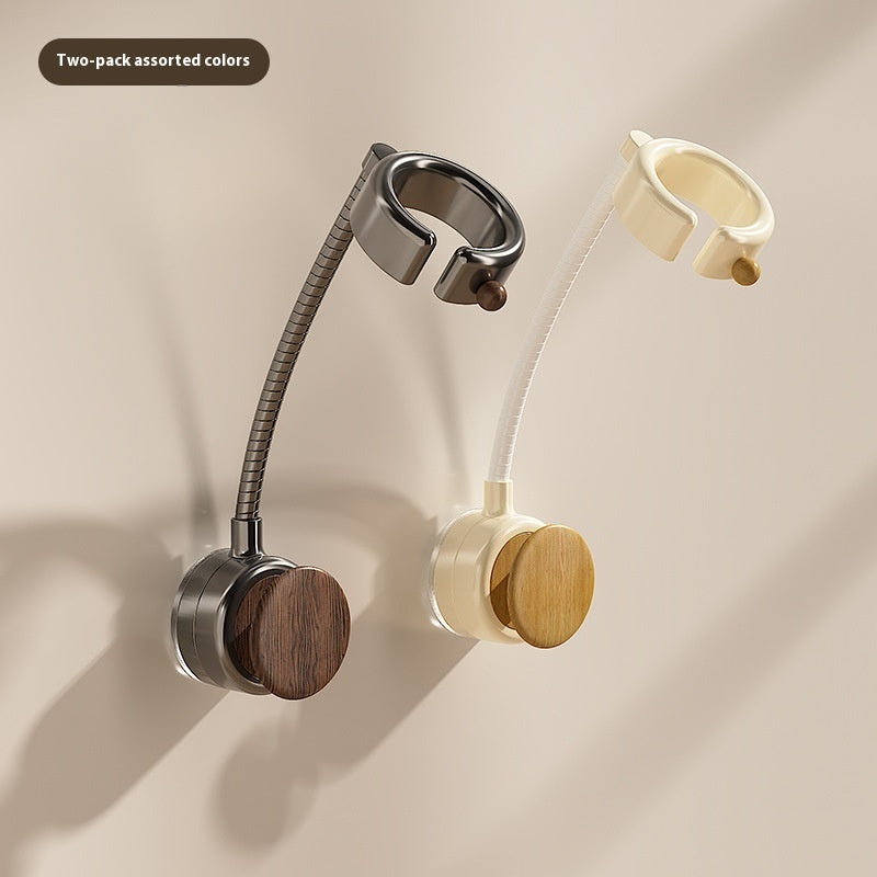 Wall-Mounted Hair Dryer Holder - No-Drill Rotating Organizer for Clutter-Free Bathroom