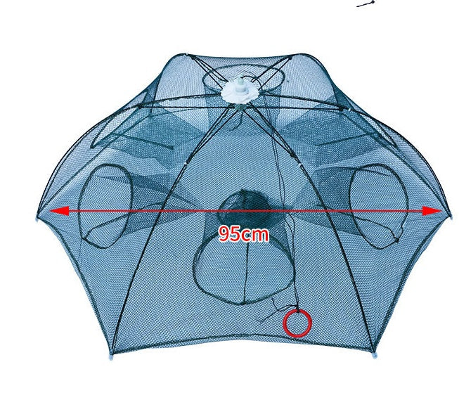 Automatic Folding Fishing Net Trap - Easy Catch Crab, Shrimp & Fish Cage (4-20 Holes)