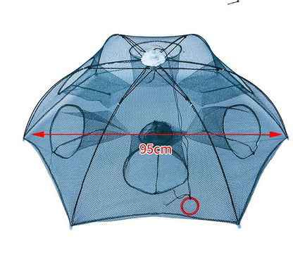 Automatic Folding Fishing Net Trap - Easy Catch Crab, Shrimp & Fish Cage (4-20 Holes)