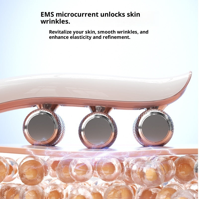 Micro-Current Face Sculpting Roller - V-Shape Facial Contouring Tool for Lifted, Defined Jawline & Reduced Puffiness