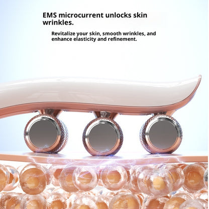 Micro-Current Face Sculpting Roller - V-Shape Facial Contouring Tool for Lifted, Defined Jawline & Reduced Puffiness