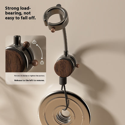Wall-Mounted Hair Dryer Holder - No-Drill Rotating Organizer for Clutter-Free Bathroom